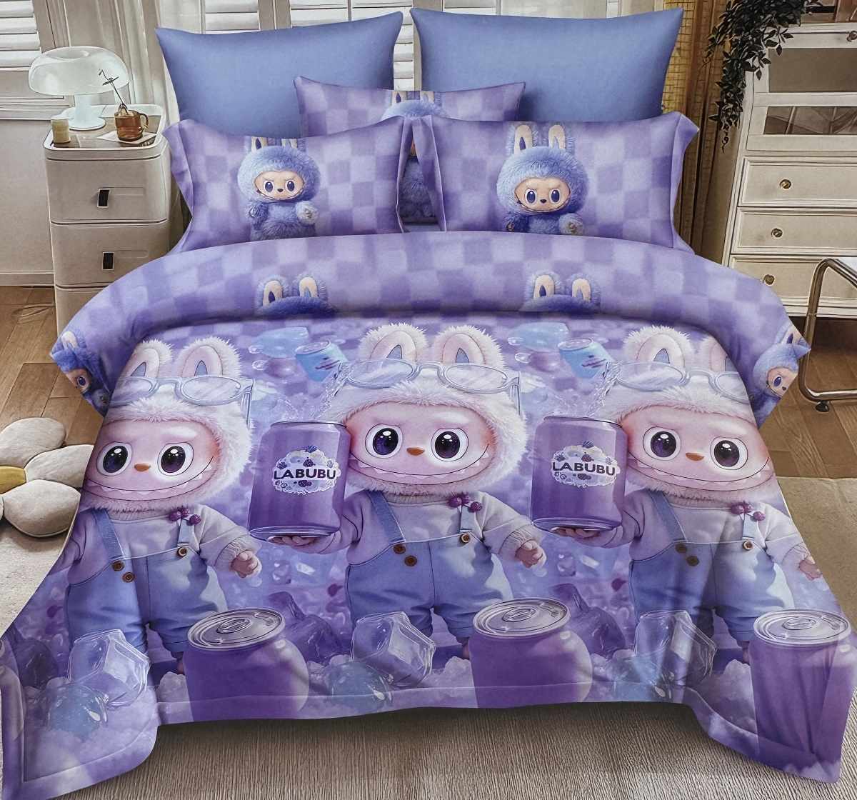 Постельное белье COTTON DREAMS дизайн "SUPER LABU" 1.5 спальный комплект бязь