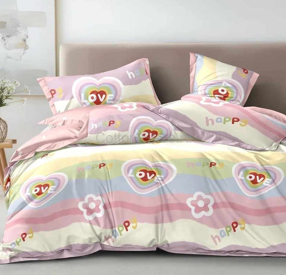 Постельное белье COTTON DREAMS дизайн "LOVE STORY" 1.5 спальный комплект бязь