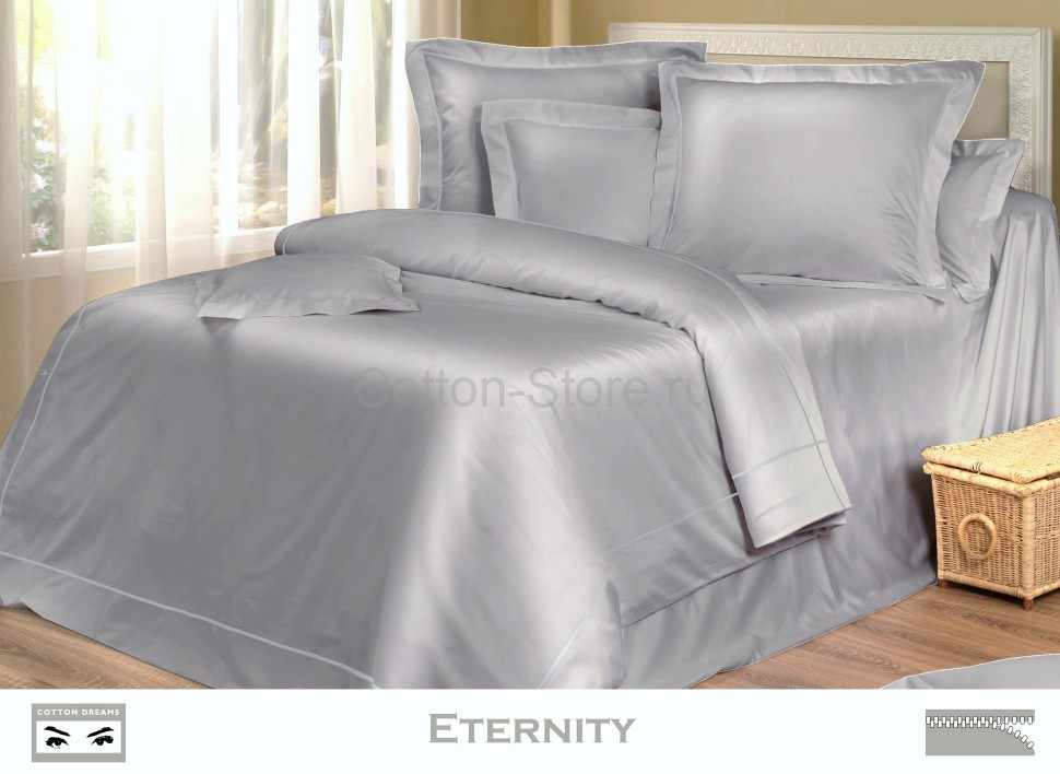 Постельное белье COTTON DREAMS дизайн "ETERNITY" 1.5 спальный комплект, коллекция PHILOSOPHY Премиум сатин 400 нитей