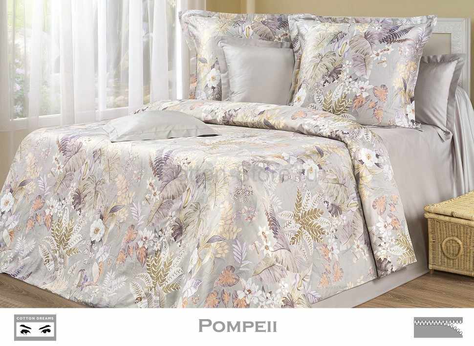 Постельное белье COTTON DREAMS дизайн "POMPEII" евро комплект, коллекция PHILOSOPHY Премиум сатин 400 нитей