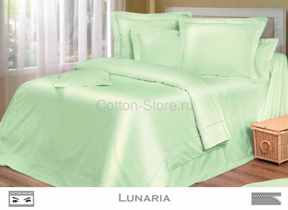 Постельное белье COTTON DREAMS дизайн "LUNARIA" евро комплект, коллекция PHILOSOPHY Премиум сатин 400 нитей