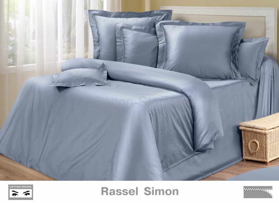 Постельное белье COTTON DREAMS дизайн "RASSEL SIMON" (220x240 king size) евро макси комплект, коллекция Премиата