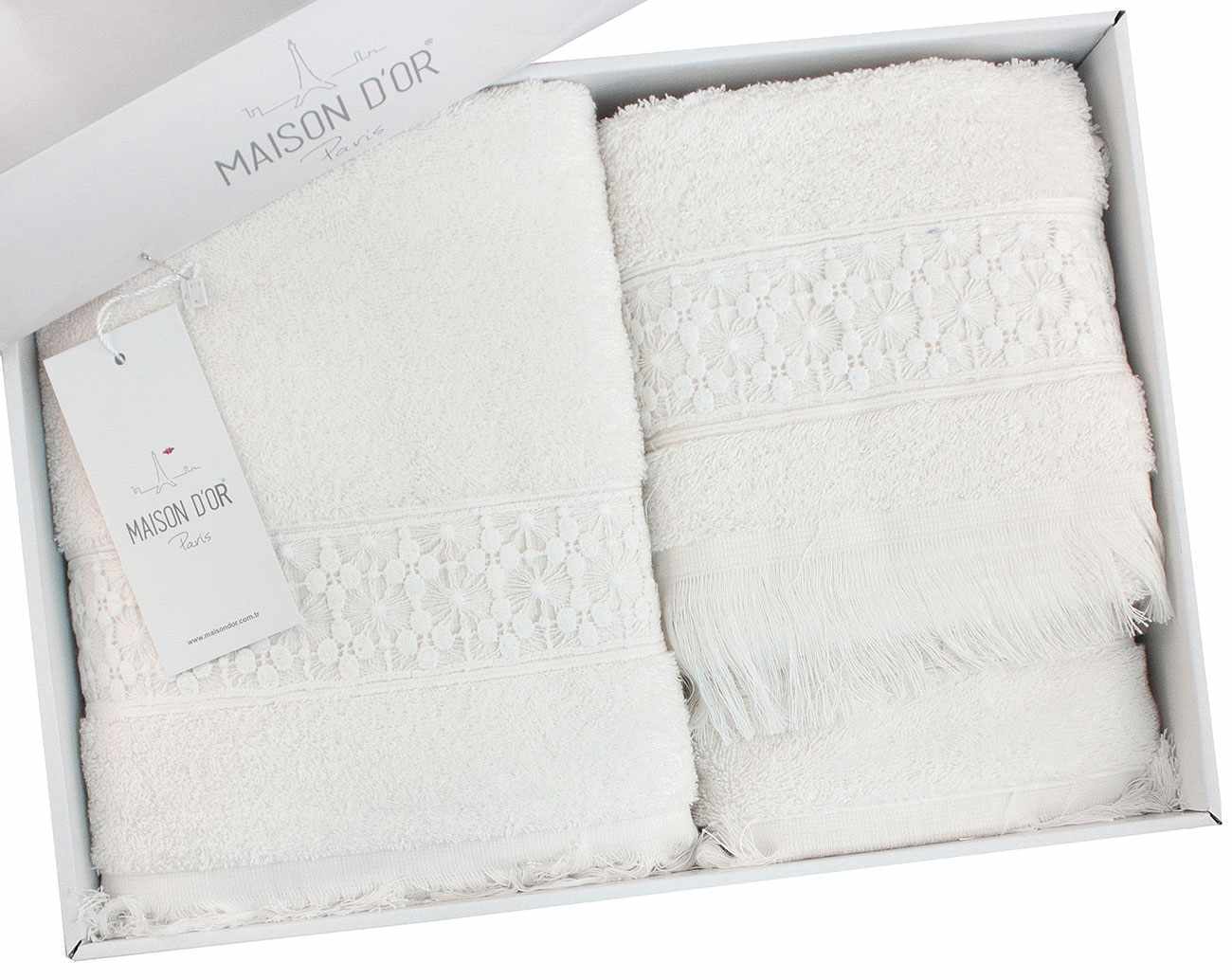 Набор махровых полотенец MAISON DOR SUZANNE крем