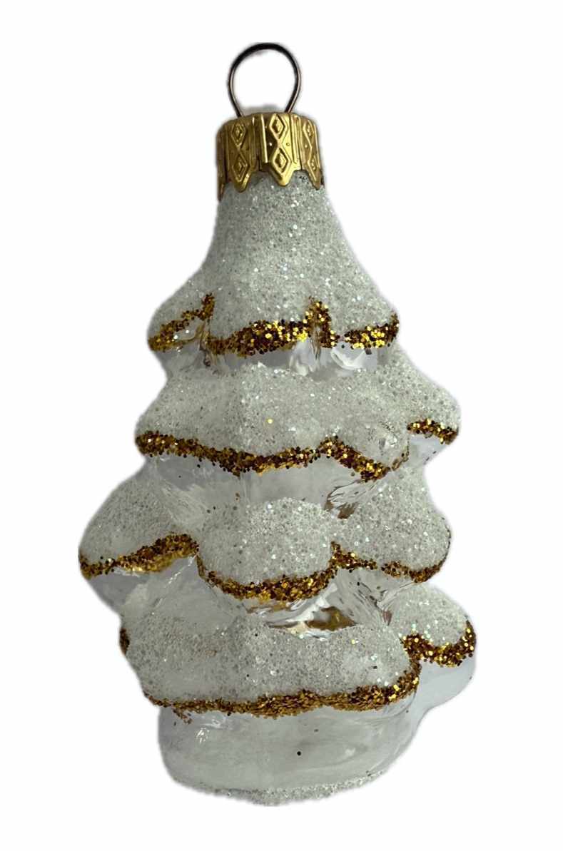 Стеклянная игрушка на елку "ЕЛОЧКА ПРОЗРАЧНАЯ" 8 см