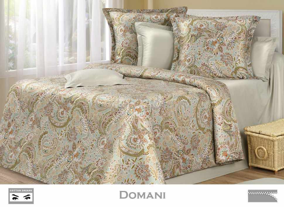 Постельное белье COTTON DREAMS дизайн "DOMANI" евро комплект, коллекция PHILOSOPHY Премиум сатин 400 нитей