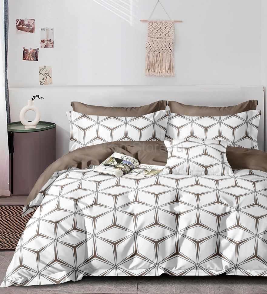 Постельное белье COTTON DREAMS дизайн "PIRAMID" 1.5 спальный комплект твилл-сатин