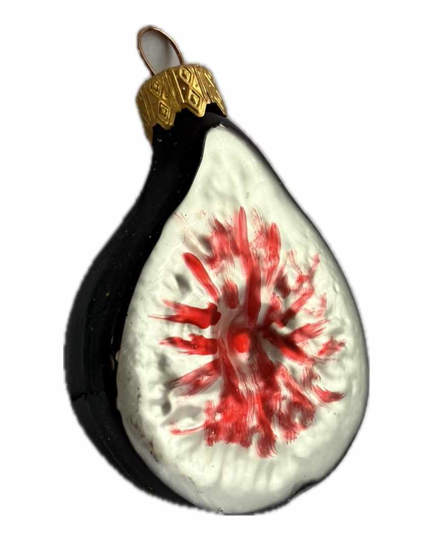 Стеклянная игрушка на елку "ИНЖИР" 6 см