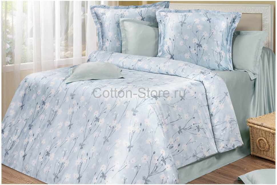 Постельное белье COTTON DREAMS дизайн "SUMMER TIME" 1.5 спальный комплект, коллекция LUXURY тенсель