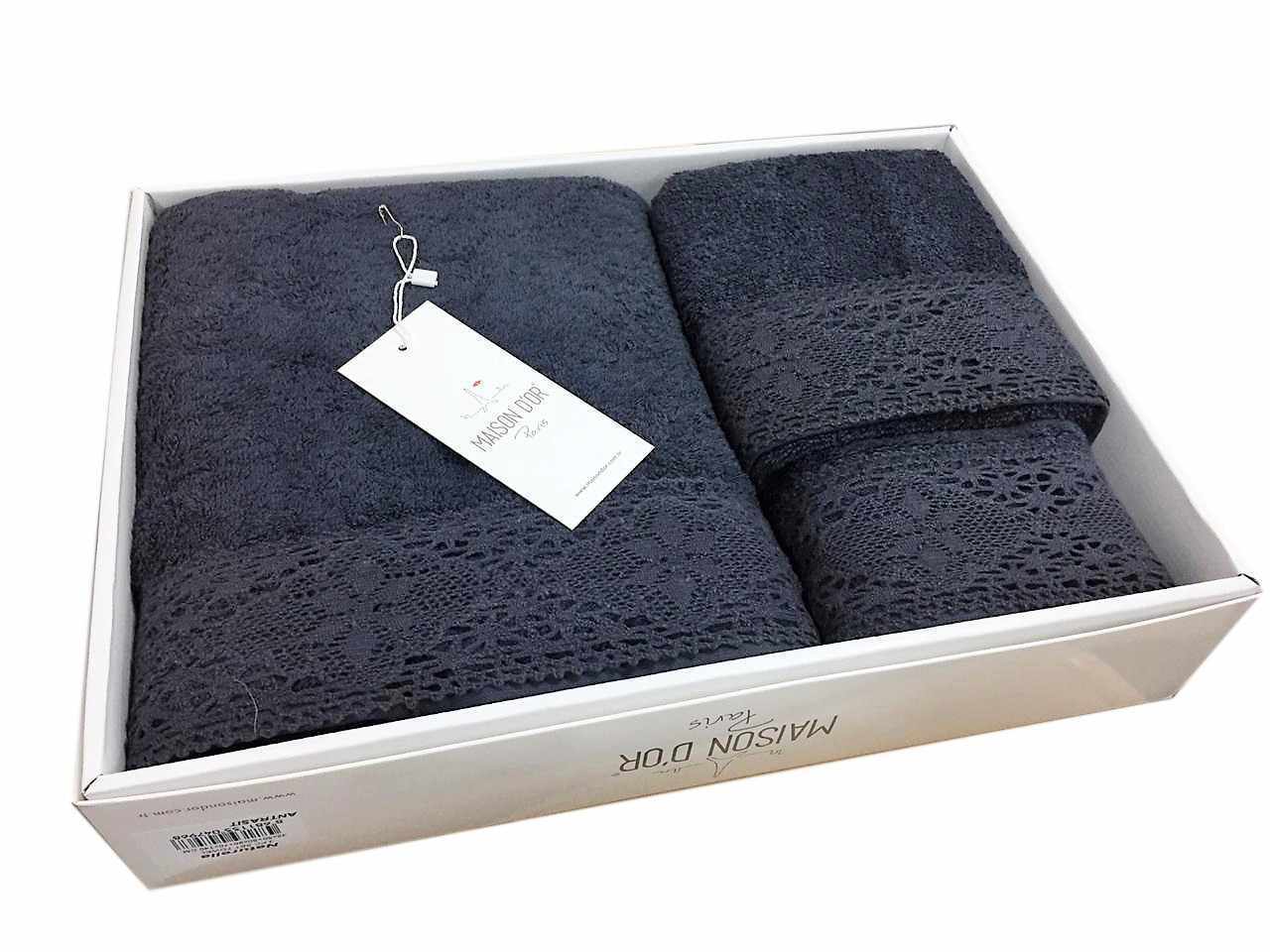 Набор махровых полотенец MAISON DOR NATURELLA антрацит