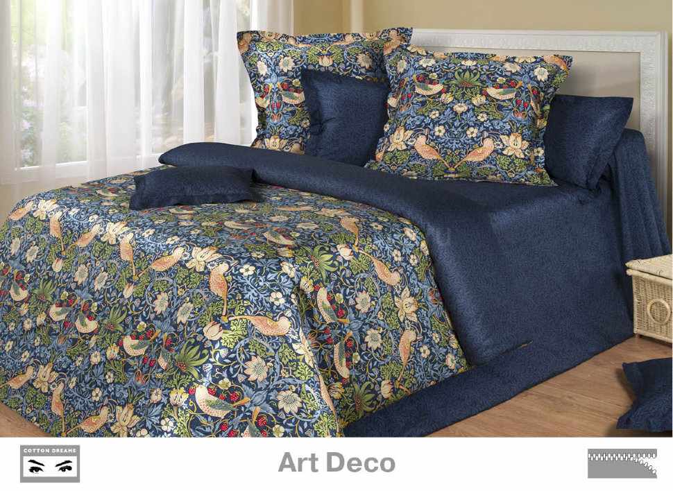 Постельное белье COTTON DREAMS дизайн "ART DECO" 1.5 спальный комплект, коллекция Премиата