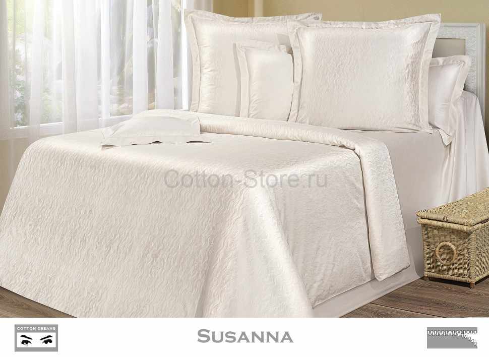 Постельное белье COTTON DREAMS дизайн "SUSANNA" жаккардовый семейный комплект, коллекция PHILOSOPHY Премиум сатин 400 нитей