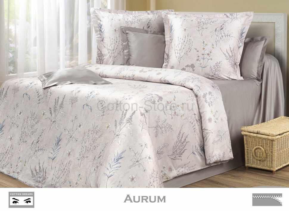 Постельное белье COTTON DREAMS дизайн "ALLA PALLA" семейный комплект, коллекция PHILOSOPHY Премиум сатин 400 нитей