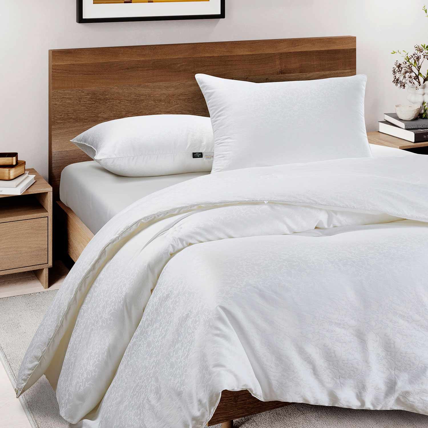 Одеяло OnSilk "Comfort Premium" лимитированная серия (съемный чехол) евро (200*220) всесезонное с наполнителем из шелка 300г/м