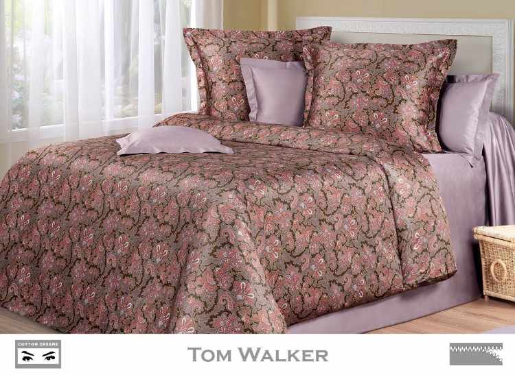 Постельное белье COTTON DREAMS дизайн "TOM WALKER" 2 спальный комплект, коллекция PHILOSOPHY Премиум сатин 400 нитей