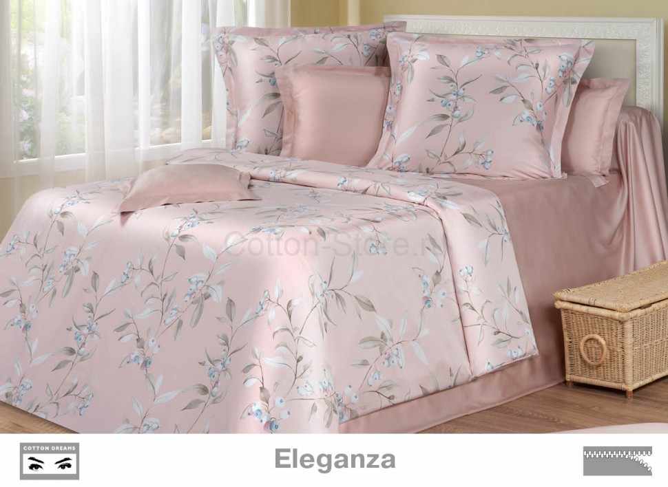 Постельное белье COTTON DREAMS дизайн "ELEGANZA" евро комплект, коллекция LUXURY ТЕНСЕЛЬ